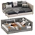 Product Title: Timo Corner Upholstered Bed 2 3D model small image 1
