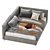 Product Title: Timo Corner Upholstered Bed 2 3D model small image 4