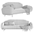 Modern MEZZO Miller Sofa 3D model small image 4