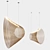 ILLAN LED Wood Pendant: Unique Multi-Layer Design 3D model small image 1