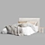 Luxury Linen Bed - Flocca 3D model small image 7