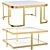 Gold Leaf Two-Tier Coffee Table Set 3D model small image 1