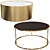 Elegant Round Coffee Table Set 3D model small image 1