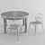Connubia Atelier Table & Alchemia Chair Set 3D model small image 9