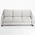 Cameron Square Arm Sofa Bed 3D model small image 2