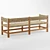 Artisan-made Seagrass Woven Bench 3D model small image 2