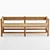 Artisan-made Seagrass Woven Bench 3D model small image 3