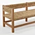 Artisan-made Seagrass Woven Bench 3D model small image 5