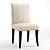 Elegant Nailhead Upholstered Chair 3D model small image 7