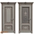 Door Duet: Elegant Metal Doors 3D model small image 1