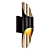 Black & Gold 10W Outdoor Wall Sconce 3D model small image 1