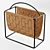 Sleek Suede Magazine Storage 3D model small image 5