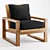Ventura Seagrass Accent Chair 3D model small image 1