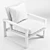 Ventura Seagrass Accent Chair 3D model small image 6