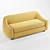 Modern Curved Yoji Sofa 3D model small image 3