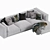 Modern Italian Buble Chaise Lounge 3D model small image 3