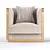 Modern Bauhaus Large Armchair 3D model small image 2