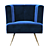 Italian Lounge Chairs: Adesso Imports 3D model small image 2