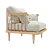 Versatile Wood and Fabric Armchair 3D model small image 6