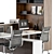 Sleek Office Furniture Set 3D model small image 3