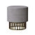 Elegant Metall Pouf 3D model small image 1