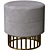 Elegant Metall Pouf 3D model small image 2