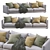 Sleek Poliform Bristol 2 Sofa 3D model small image 1