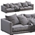 Sleek Poliform Bristol 2 Sofa 3D model small image 5