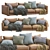 Elegant Poliform Bristol 2 Leather Sofa 3D model small image 1