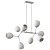 Elegant Abstract Glass Chandelier 3D model small image 2