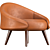 Modern Leather Armchair 3D model small image 1