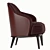 Title: Contemporary Brown Armchair 3D model small image 3
