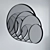 Modern Round Mirror - Elegant and Simple 3D model small image 1