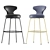 B&B Italia Papilio Leather High Stool 3D model small image 2