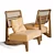 Elegant Rattan Chair 3D model small image 17