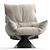 Contemporary Chic LUD'O Lounge Armchair 3D model small image 1