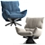 Contemporary Chic LUD'O Lounge Armchair 3D model small image 3