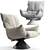 Contemporary Chic LUD'O Lounge Armchair 3D model small image 7