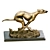 Elegant Art Deco Greyhound Whippet Statue 3D model small image 6