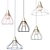 Sleek Grid4 Pendant Lighting 3D model small image 1