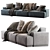 Modular Connect Sofa: Versatile Design & Comfort 3D model small image 1