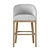 Elegant RH Morgan Barrelback Barstool 3D model small image 2