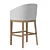 Elegant RH Morgan Barrelback Barstool 3D model small image 3