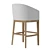 Elegant RH Morgan Barrelback Barstool 3D model small image 4