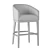 Elegant RH Morgan Barrelback Barstool 3D model small image 6