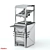 Refettorio Cutlery Dispenser: Convenient, Efficient and Stylish 3D model small image 3