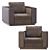 ROBLE Armchair: Modern Elegance for Any Space 3D model small image 3