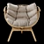 Elegant Shell Chair: Branca Lisboa 3D model small image 1