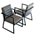 Elegant Crate & Barrel Channel Armchair 3D model small image 4