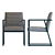 Elegant Crate & Barrel Channel Armchair 3D model small image 6